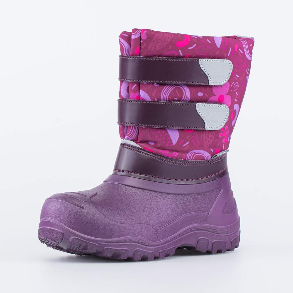 464068-42 Сноубутсы на липучках бордовый, все фото 1