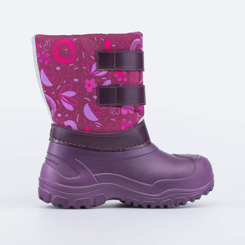 464068-42 Сноубутсы на липучках бордовый, все фото 2