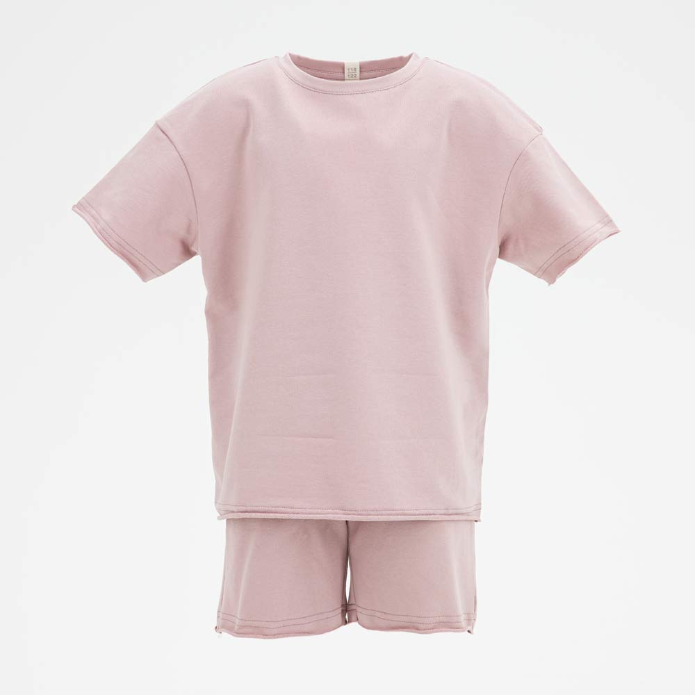 07764060-42 Костюм шорты + футболка пудровый, все фото 1