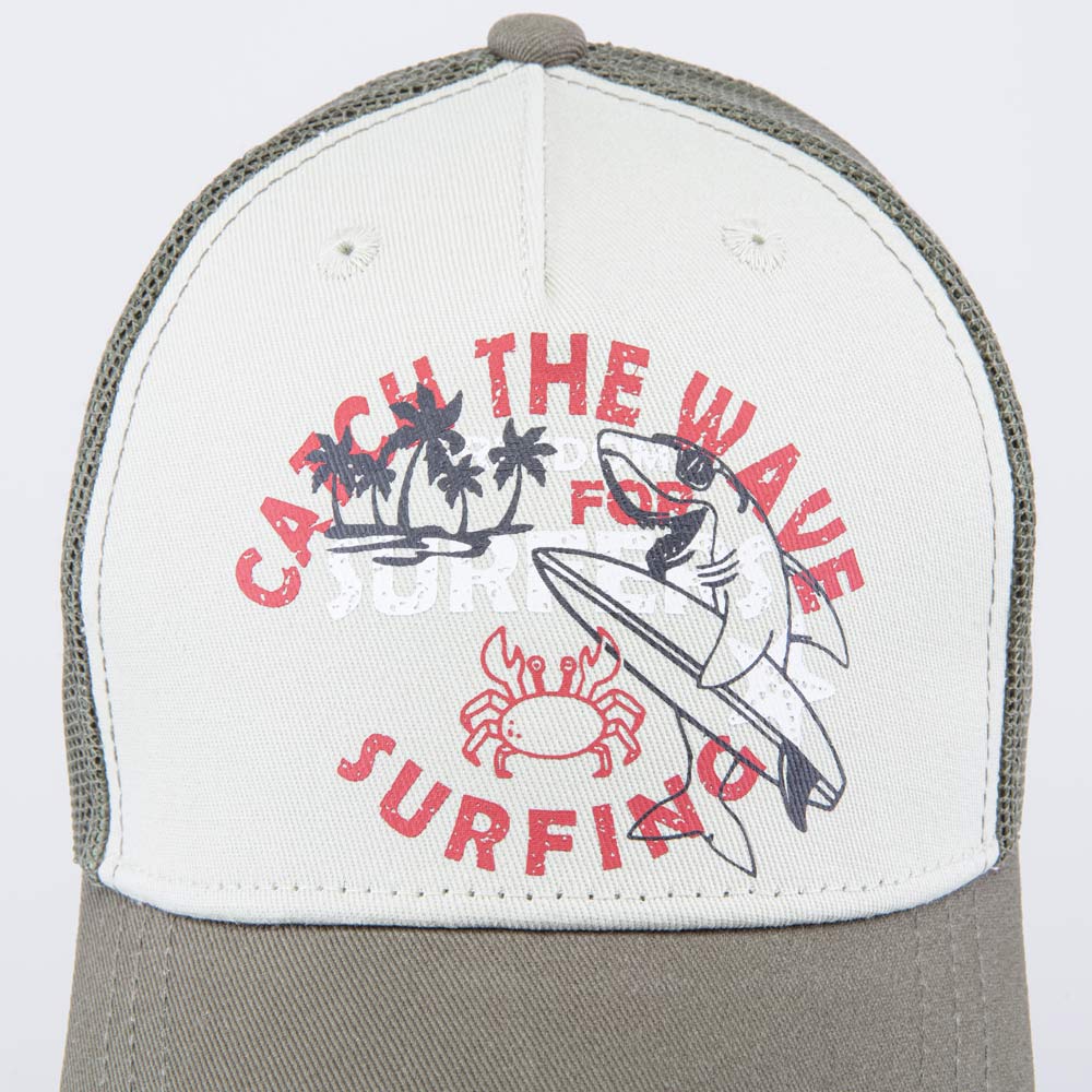 07709066-41 Кепка-бейсболка с сеткой для мальчика Акула на море, все фото 4