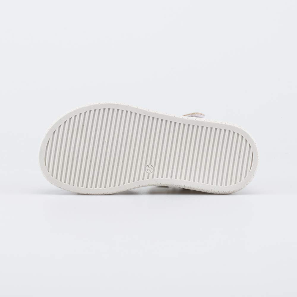 522200-21 Кожаные сандалии на липучках Бантик бежевый, все фото 3