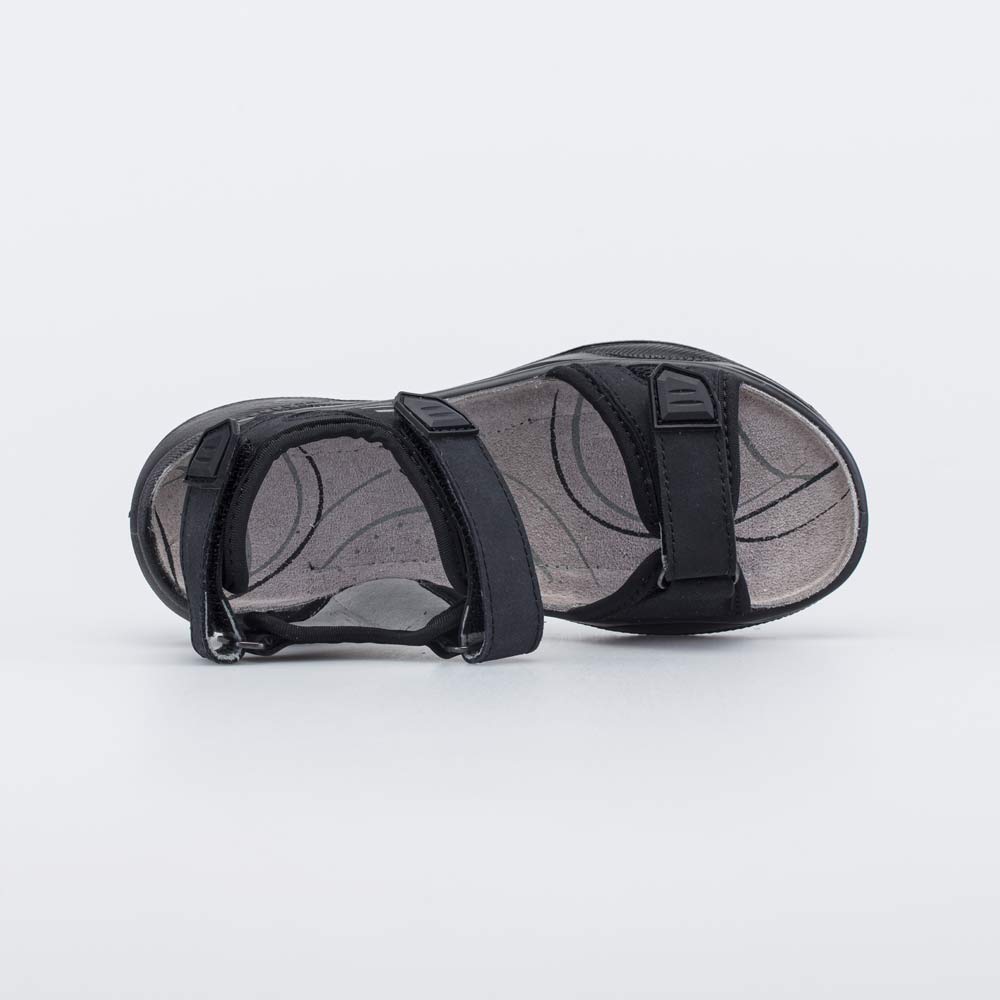 524114-23 Кожаные сандалии на липучках черный, все фото 4