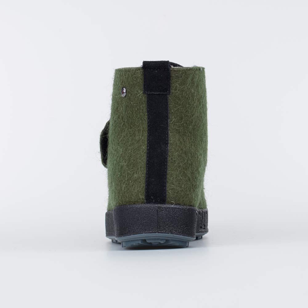 957006-45 Укороченные валенки с липучкой хаки, все фото 5