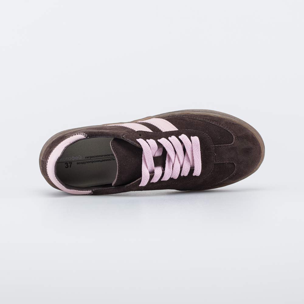 732411-73 Кожаные кеды-полуботинки для девочки, все фото 4