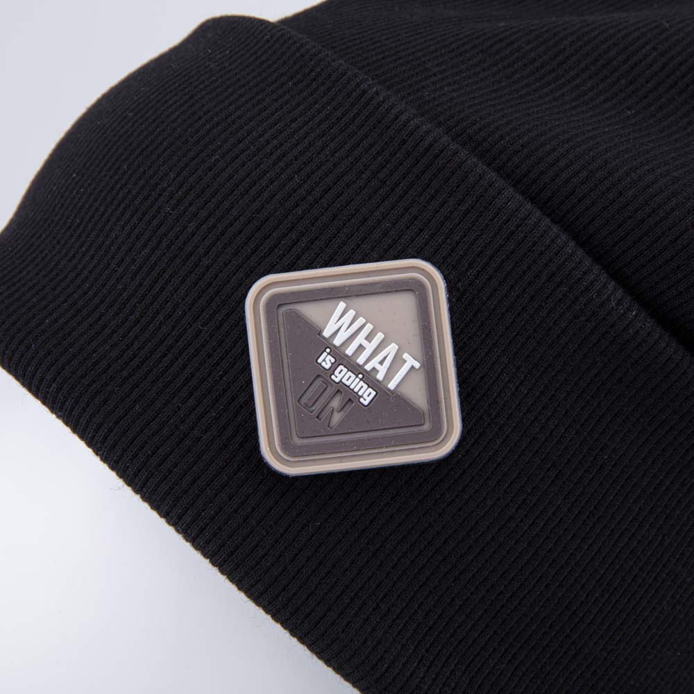 07711956-40 Шапка с отворотом для мальчика черный, все фото 3