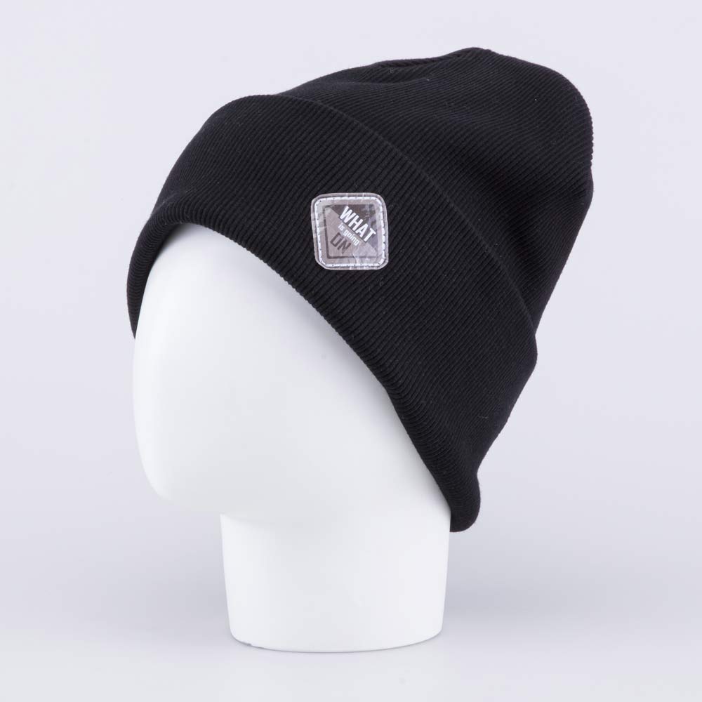 07711956-40 Шапка с отворотом для мальчика черный, все фото 1