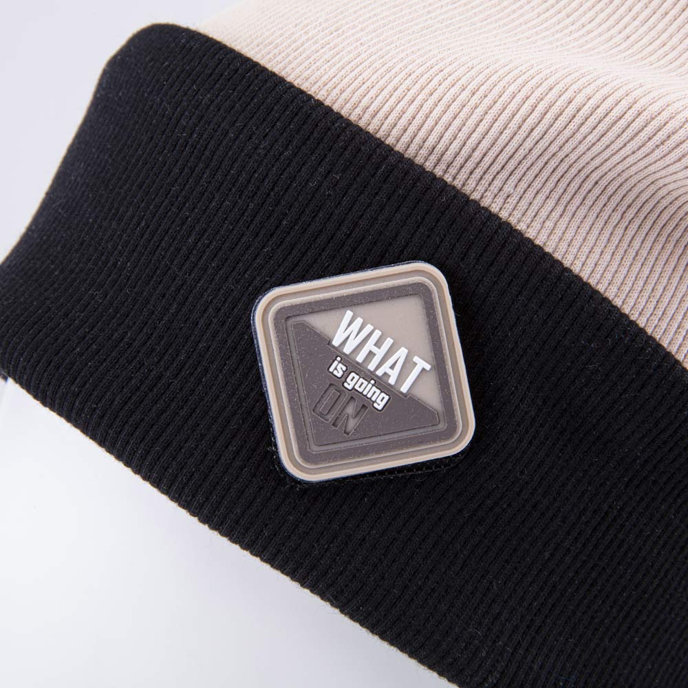 07711956-44 Шапка с отворотом для мальчика бежевый, все фото 3