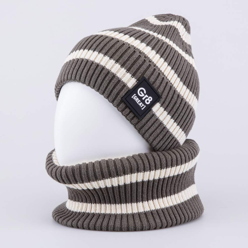 07704001-40 Комплект шапка+снуд бело-зеленый, все фото 2