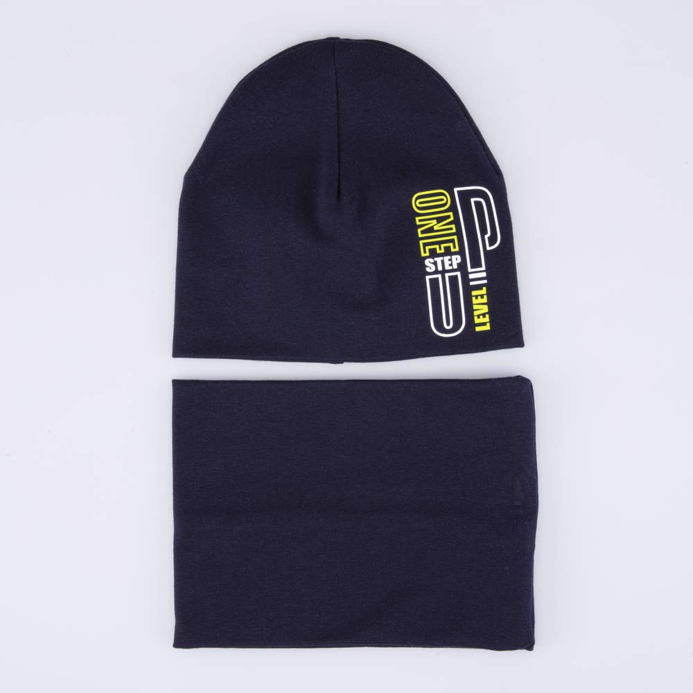 07704006-40 Комплект шапка+снуд темно-синий, все фото 1