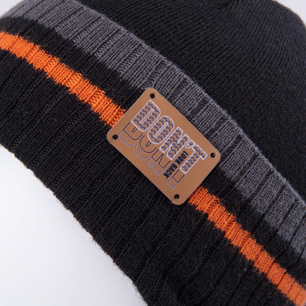 07704007-40 Теплый комплект шапка на завязках+снуд черный, все фото 4