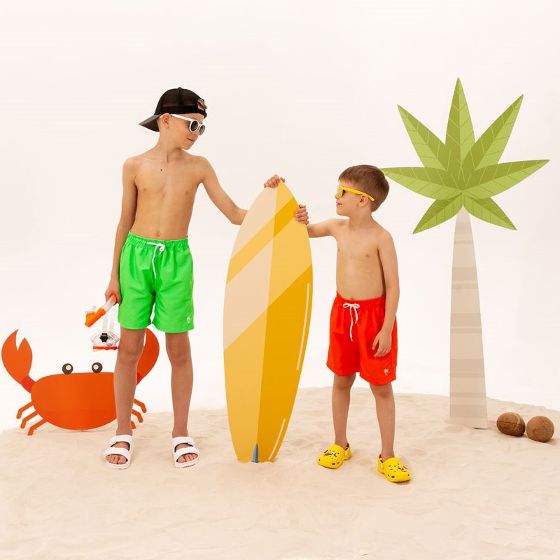 07753051-40 Шорты купальные для мальчика оранжевые, все фото 6