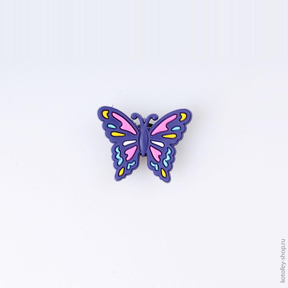 03014005-40 Украшение для обуви Бабочка фиолетовая, все фото 1