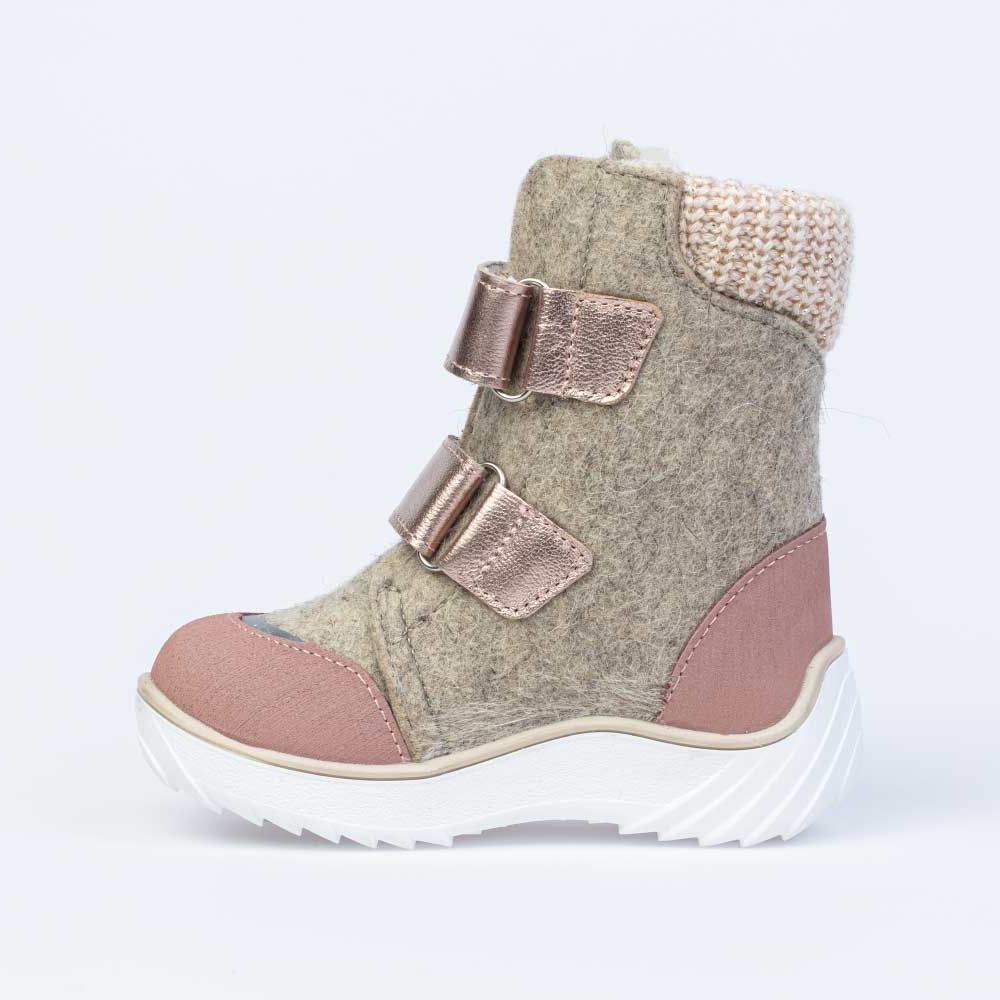 157005-43 Валенки на липучках Звездочка бежевый, все фото 2