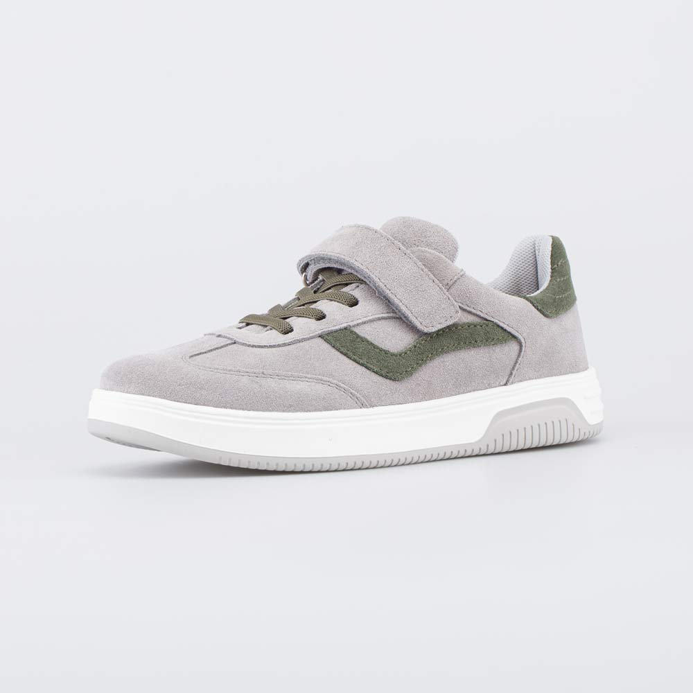 732443-12 Велюровые кеды для мальчика серые, все фото 1