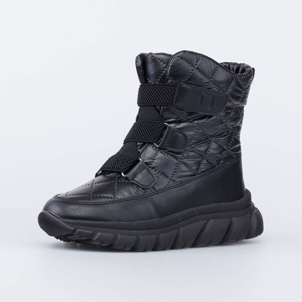 454067-42 Стеганые ботинки-дутики для девочки черный, все фото 1