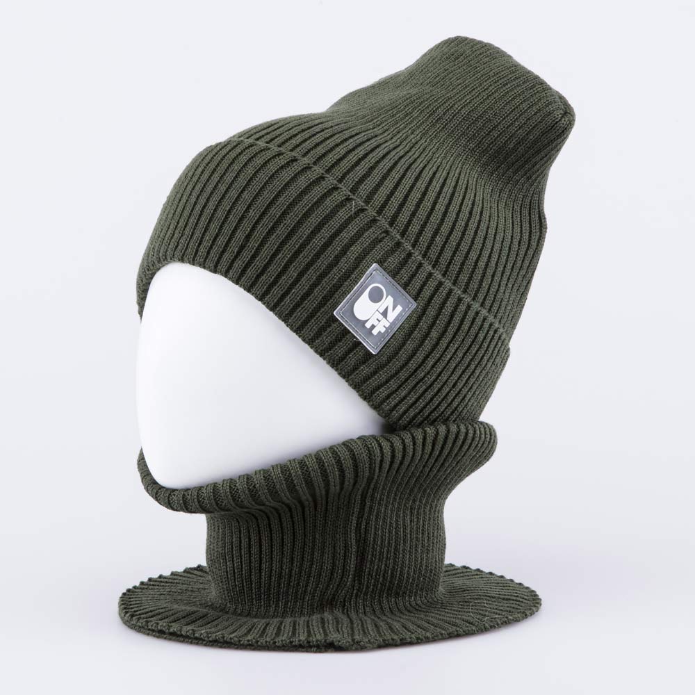 07711967-40 Комплект детский шапка+снуд темно-зеленый, все фото 1