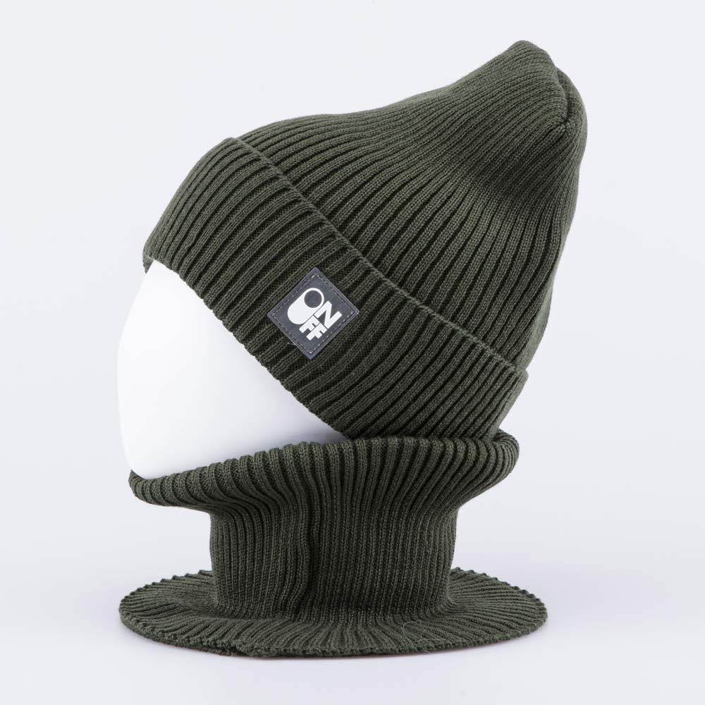 07711967-40 Комплект детский шапка+снуд темно-зеленый, все фото 2