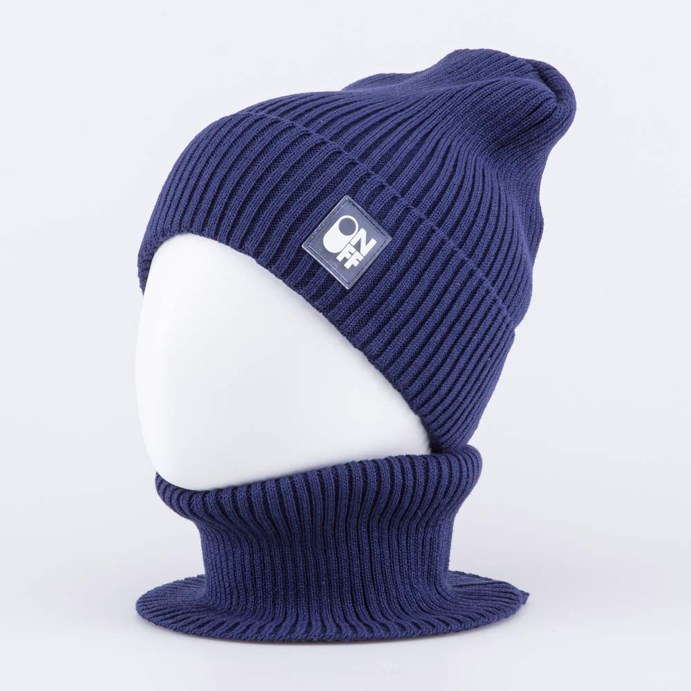 07711967-41 Комплект детский шапка+снуд темно-синий, все фото 1