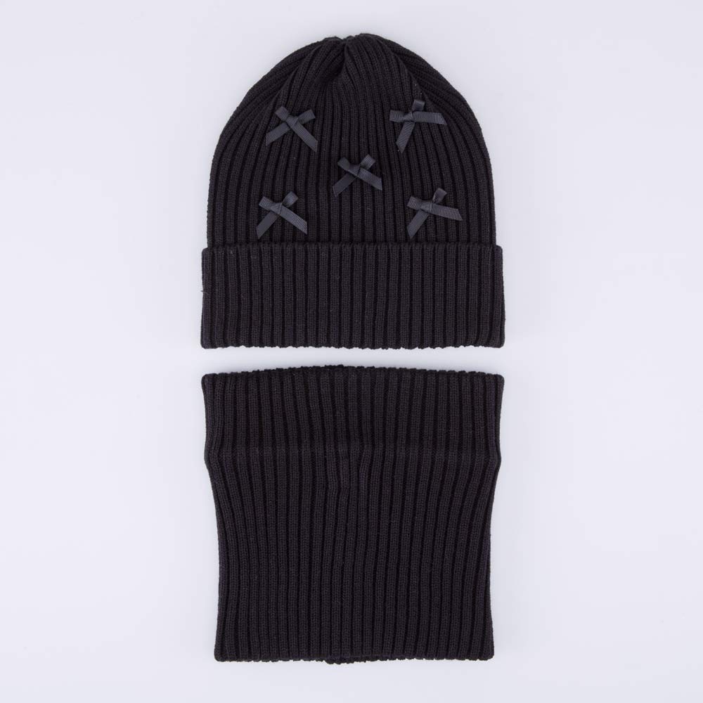 07811439-41 Комплект шапка+снуд черный, все фото 1