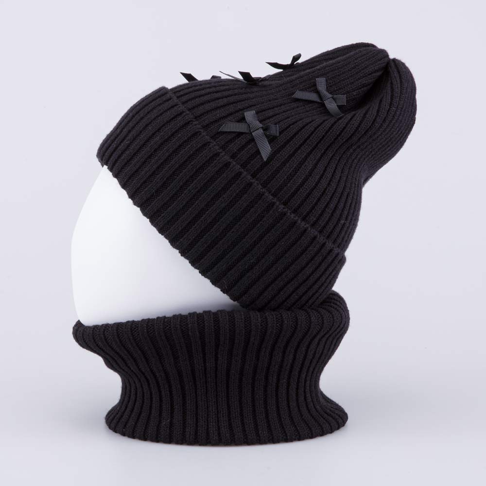 07811439-41 Комплект шапка+снуд черный, все фото 3