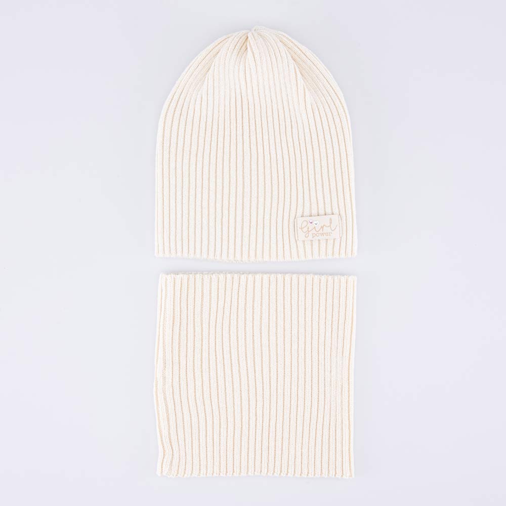 07811440-40 Комплект шапка+снуд светло-бежевый, все фото 1