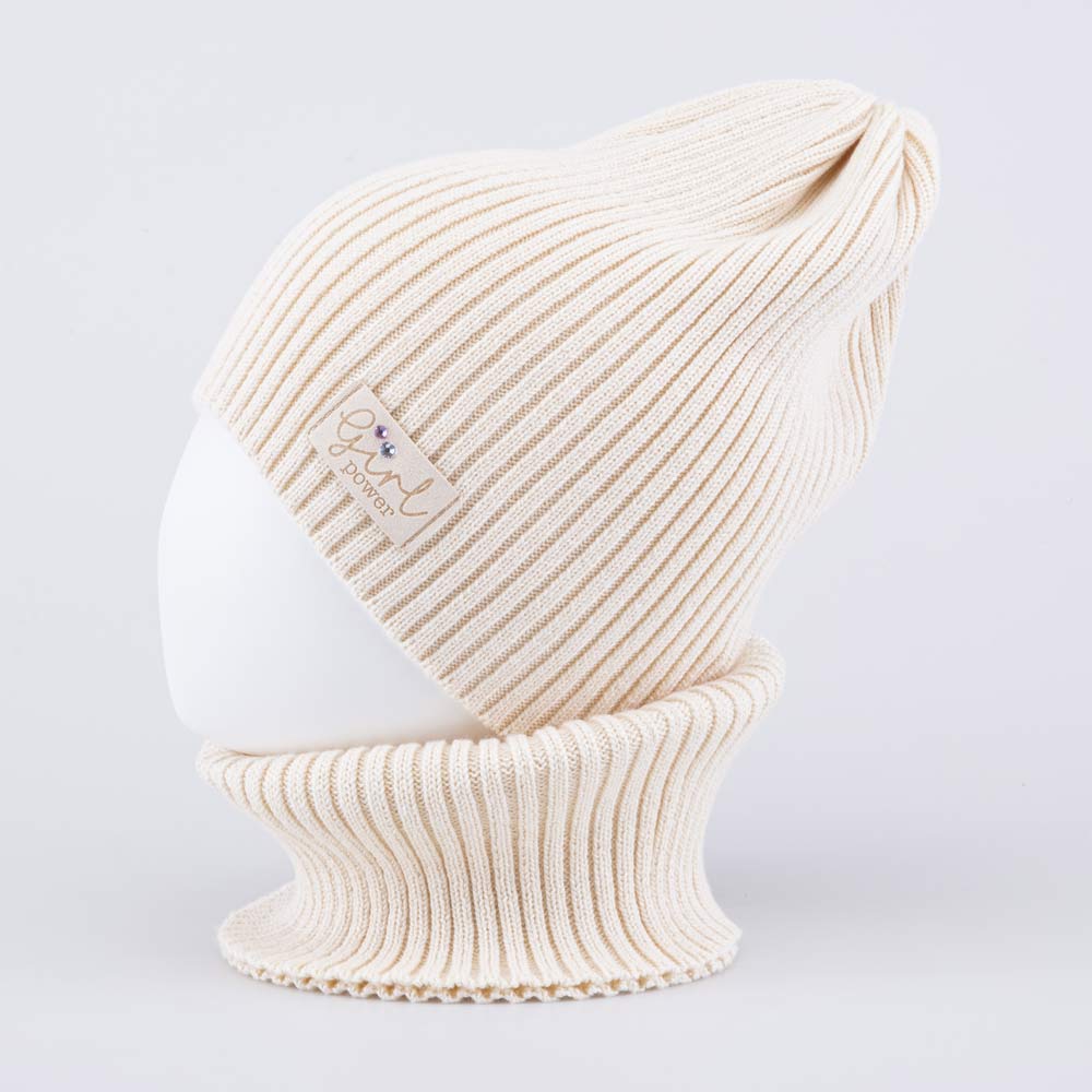 07811440-40 Комплект шапка+снуд светло-бежевый, все фото 3