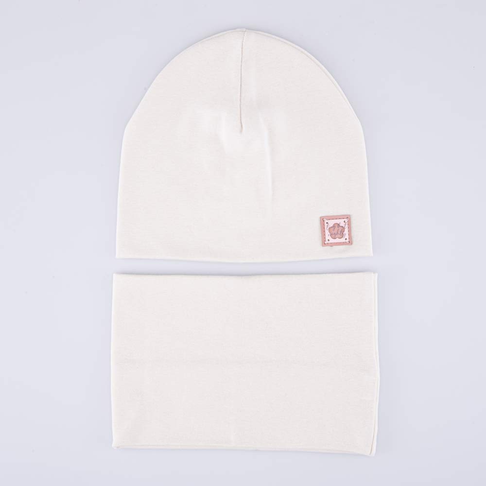 07811442-41 Комплект шапка+снуд светло-бежевый, все фото 1