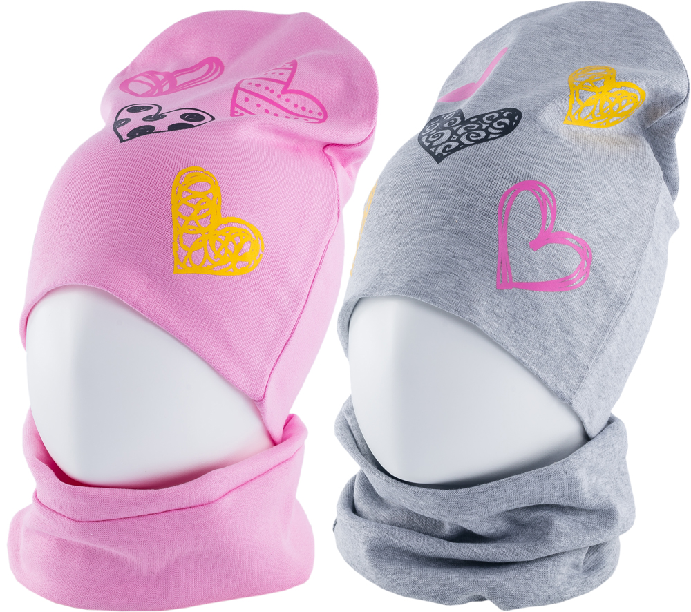 07811079-40 Шапка+снуд на весну, 95% хлопок, розовый, все фото 3