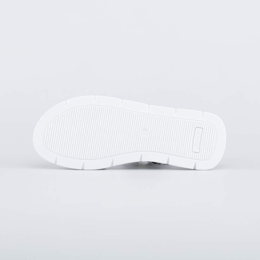 623026-21 Белые босоножки на липучках Цветы , все фото 3