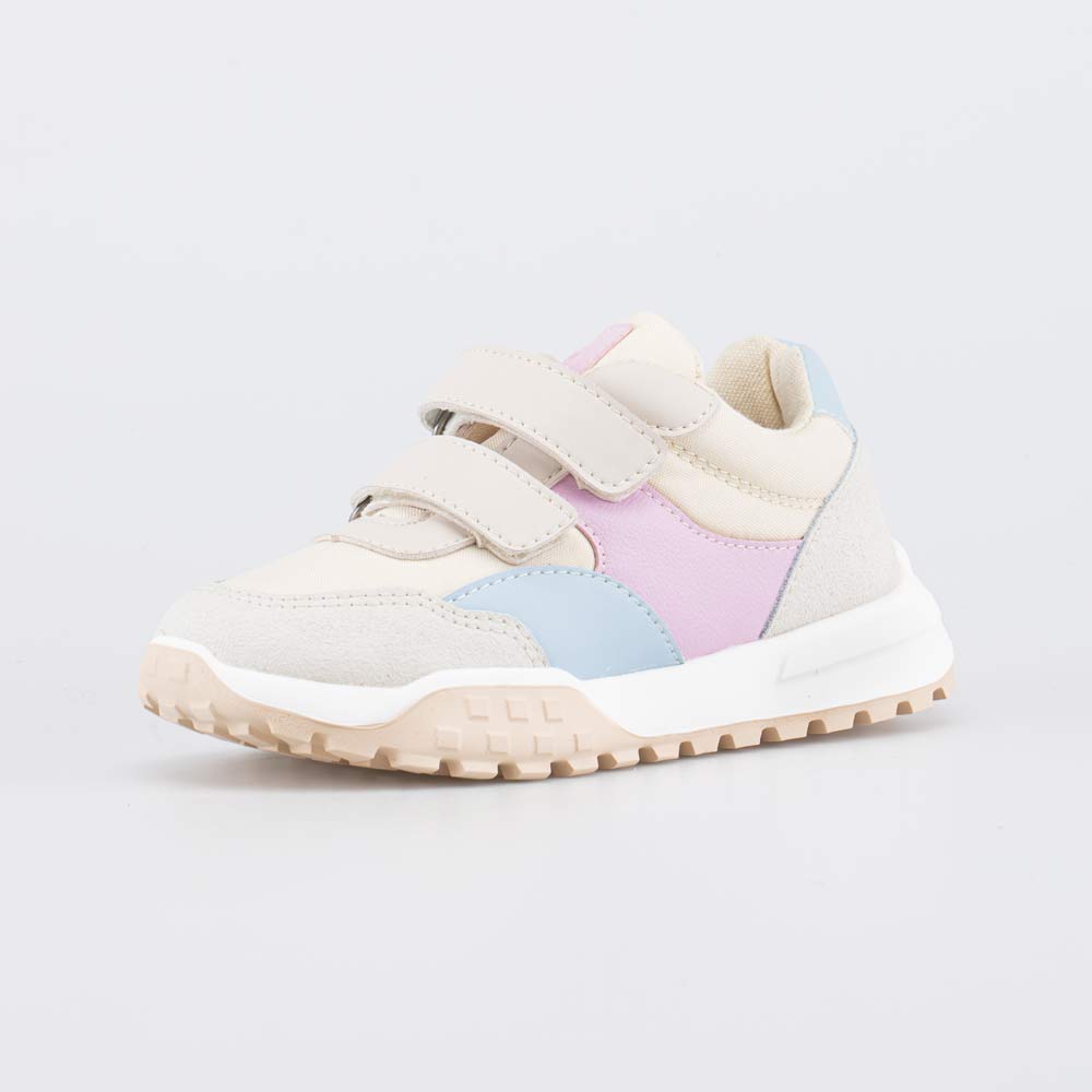 344549-12 Светлые кроссовки на липучках, все фото 1