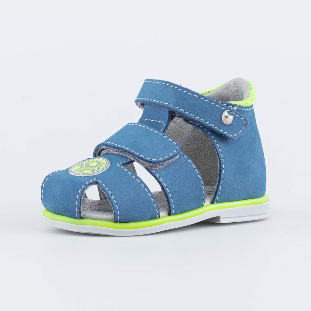 022121-24 Сандалии на липучках из натурального нубука , все фото 1