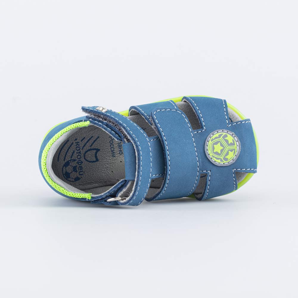 022121-24 Сандалии на липучках из натурального нубука , все фото 4