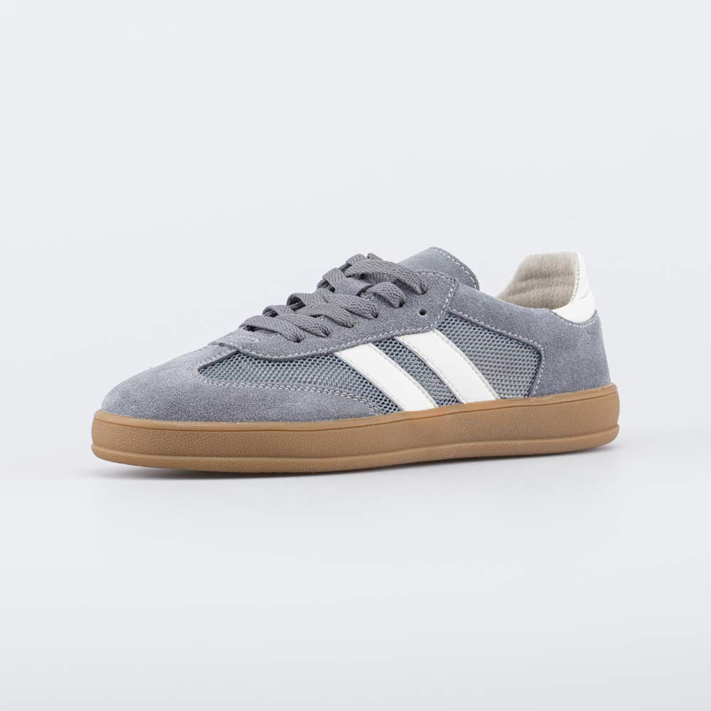 734050-72 Кожаные кеды для мальчика Серый велюр, все фото 1