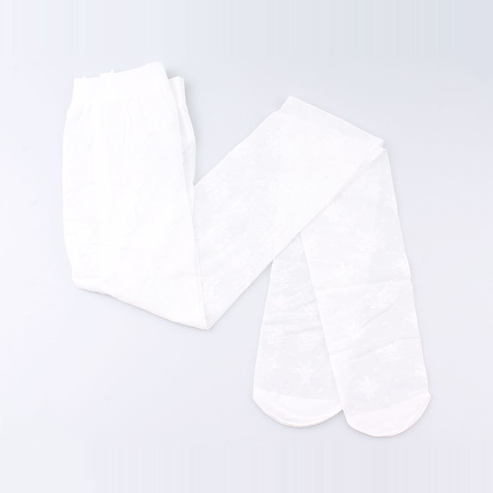 07831215-41 Колготки эластичные с рисунком цветы белые, все фото 1