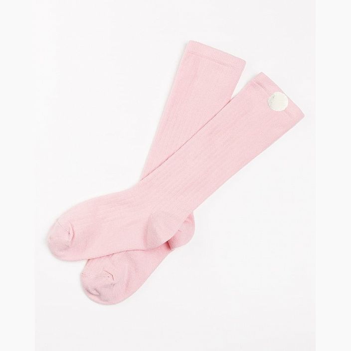 07842352-40 Розовые хлопковые гольфы с помпоном MF , все фото 1