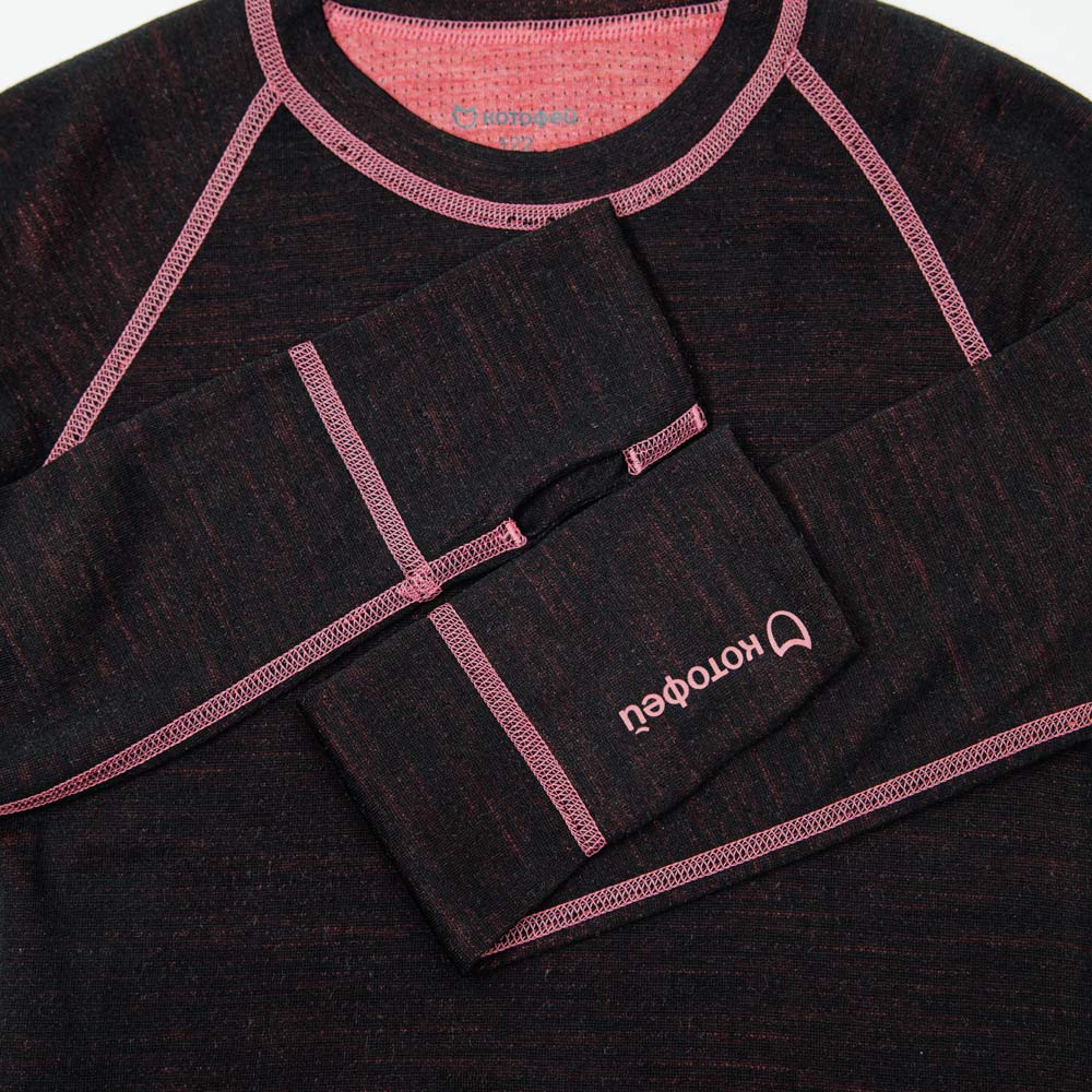 07802071-40 Лонгслив для детей и подростков КОТОФЕЙ Спорт черный, все фото 4