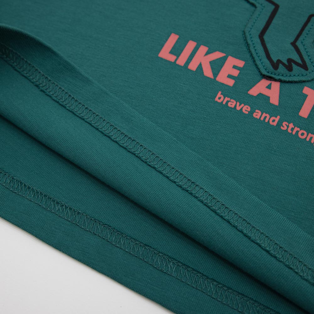 07702075-40 Зеленая футболка с принтом для мальчика, все фото 3