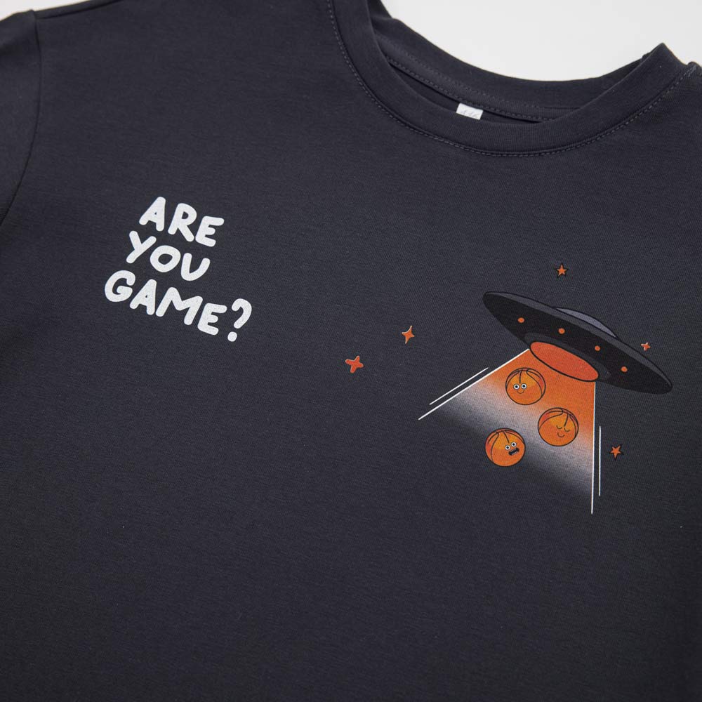 07702077-40 Серая футболка с принтом для мальчика, все фото 3