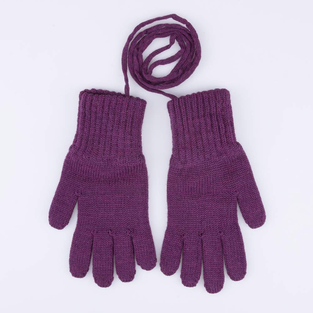 07821239-41 Перчатки из шерсти мериноса фиолетовый, все фото 1