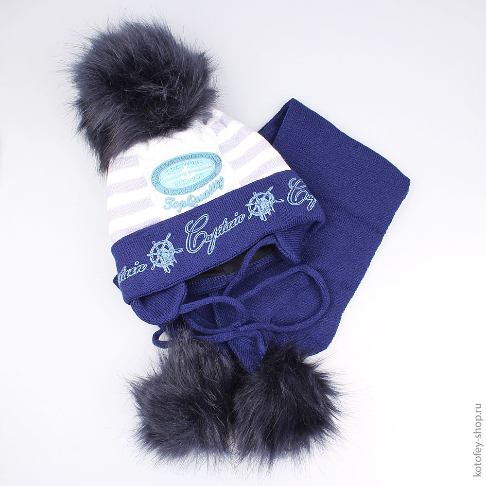 07711058-00 Комплект (шапка и шарф) зимний серый, все фото 1