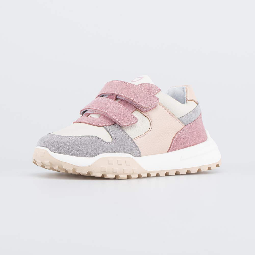 644456-21 Кожаные кроссовки на липучках для девочки, все фото 1