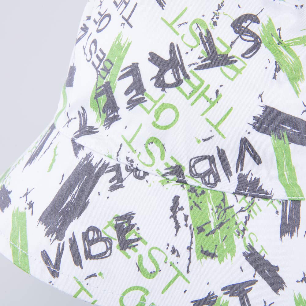 07710024-40 Панама хлопковая для мальчика белый-зеленый, все фото 5