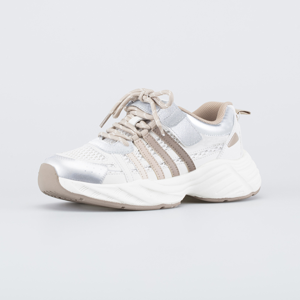 744291-11 Серебристые кроссовки для девочки, все фото 1