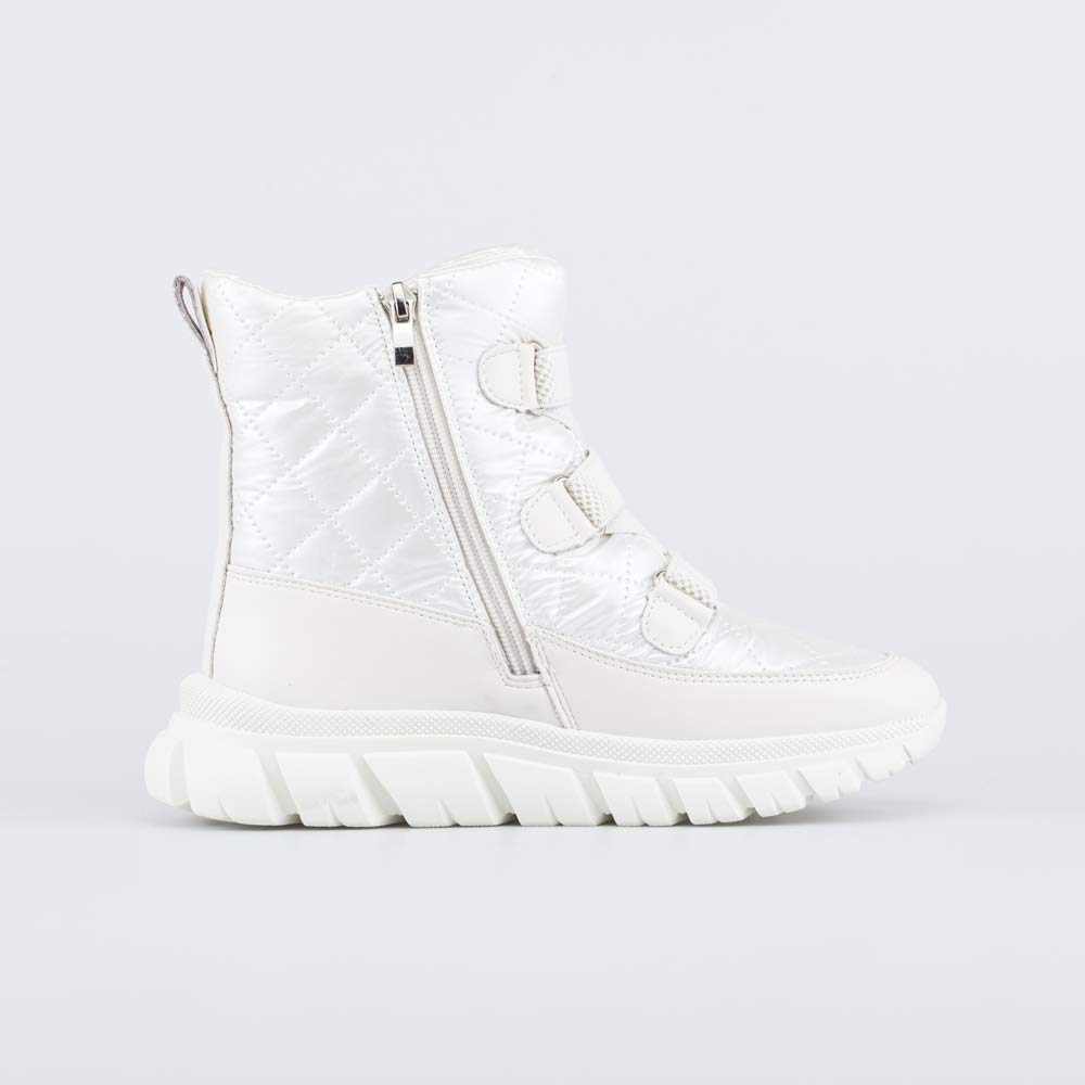 754065-41 Стеганые ботинки-дутики для девочки белый, все фото 2