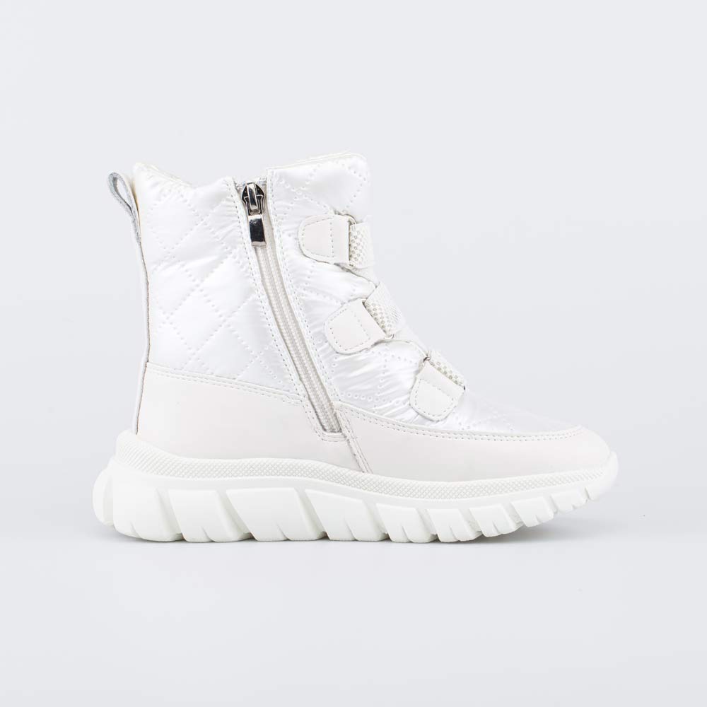 454067-41 Стеганые ботинки-дутики для девочки белый, все фото 2