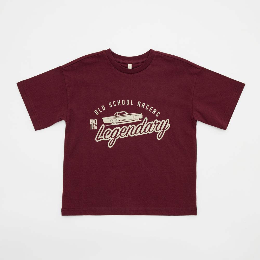 07702080-40 Вишневая футболка с принтом для мальчика, все фото 1