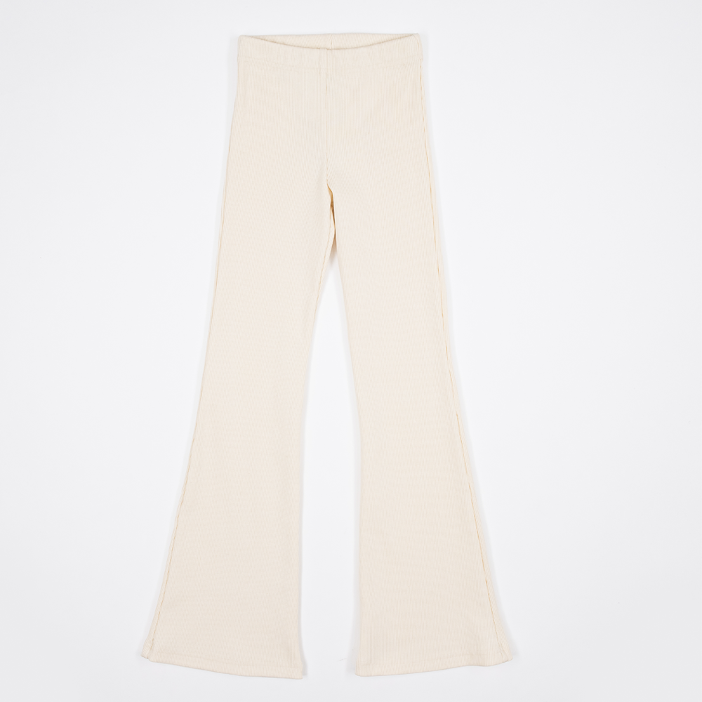 07859072-40 Брюки для девочки в рубчик молочный, все фото 1