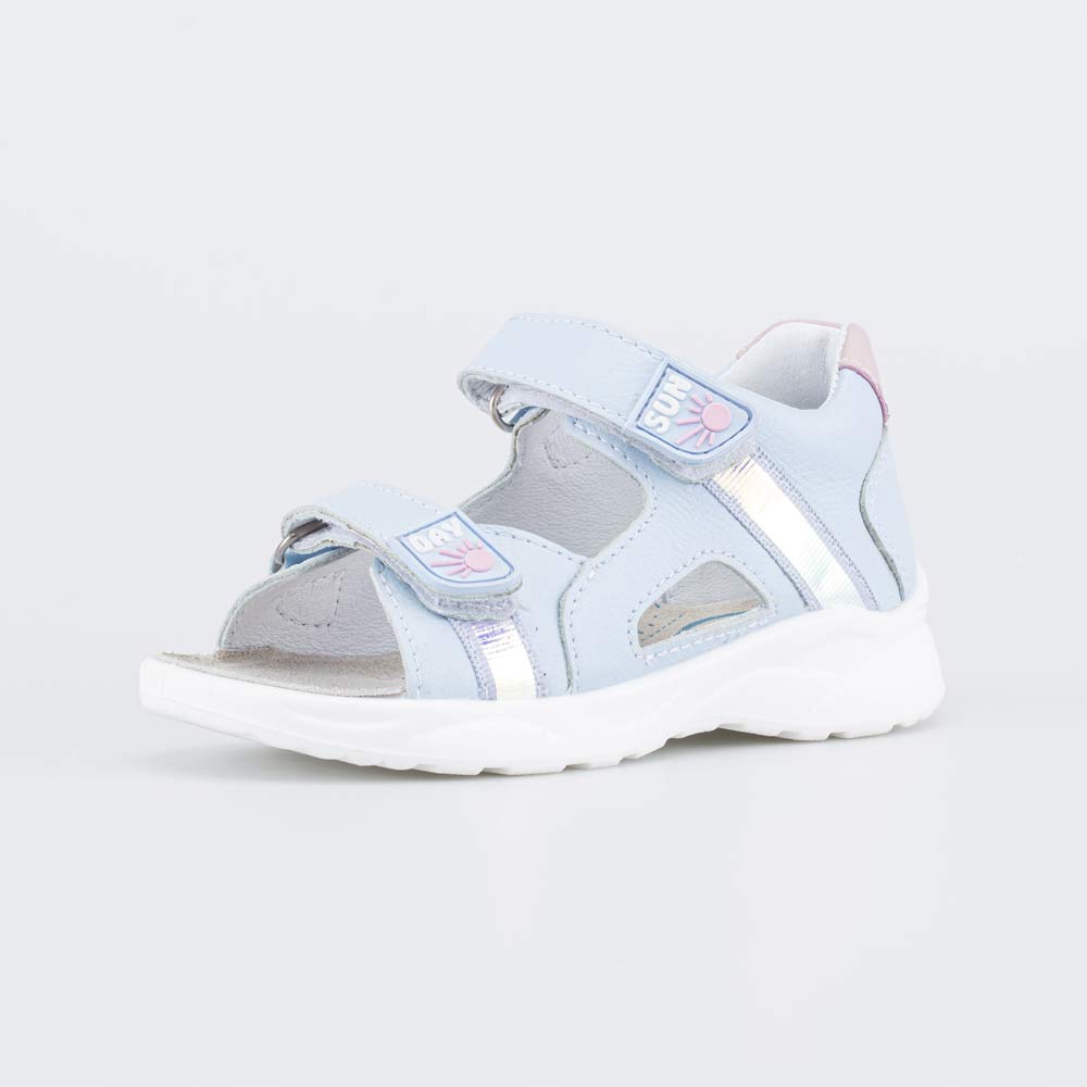 322160-23 Кожаные босоножки Нежно-голубой, все фото 1