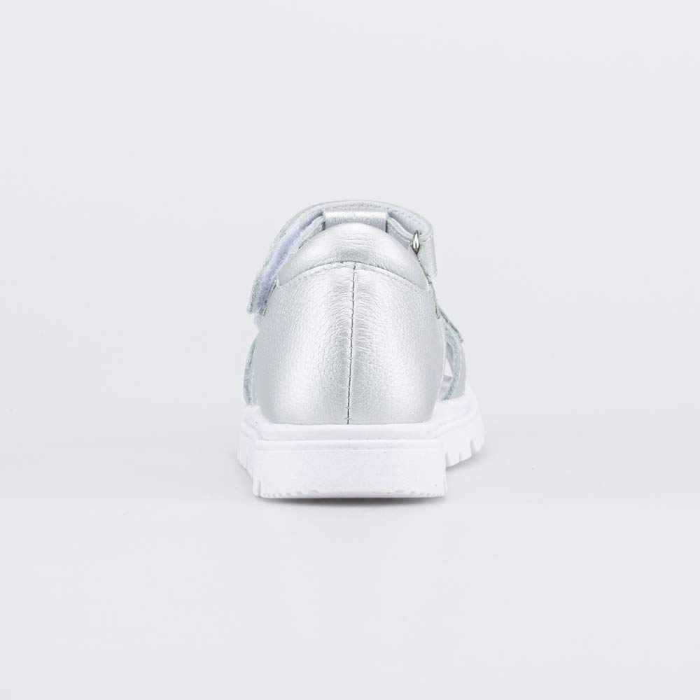 322188-21 Кожаные сандалии на липучках Серебро, все фото 5