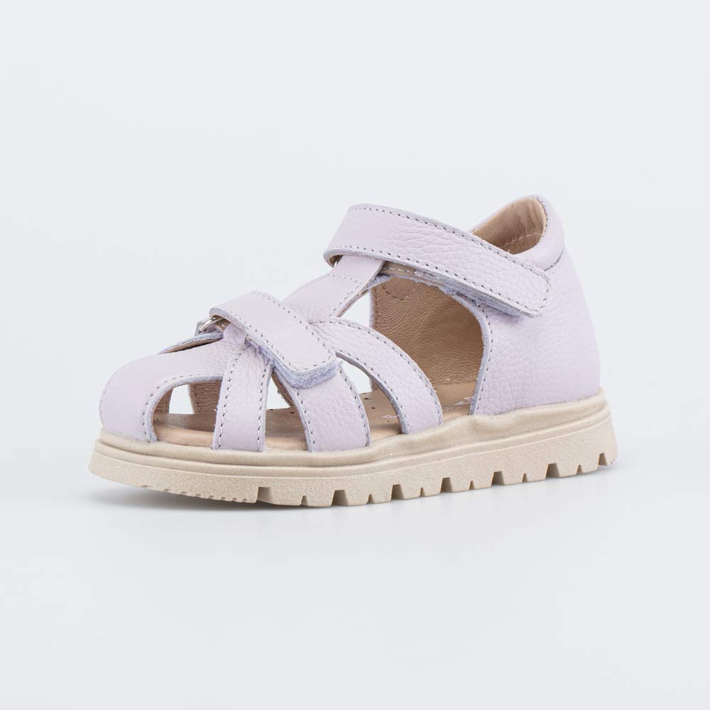 322188-22 Кожаные сандалии на липучках Нежная Лаванда, все фото 1